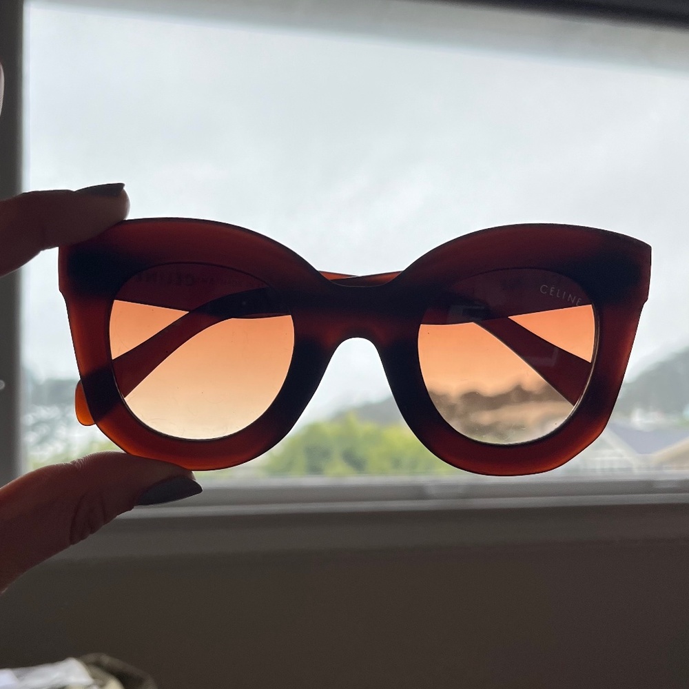 Oversized Rectangular Cat Eye Acetate Sunglasses - image 3